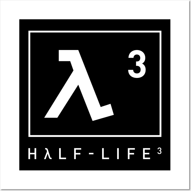 Half Life 3 Light Lambda Symbol Wall Art by Hataka